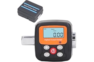 DPOFIRS Adaptateur de Couple Numérique, Connecteur 1/2 Haute Précision, Adaptateur de Torsion 6 à 200N.M avec Alarme Sonore Lumineuse, clé Dynamométrique Numérique