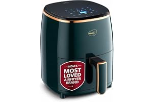 Pigeon Healthifry Digital Air Fryer, 360° High Speed Air Circulation Technology 1200 W with Non-Stick 4.2 liters Basket - Green