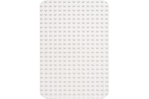 Strictly Briks Plaque de Base de qualité - pour Grosses Briques/avec Gros tenons - Compatible avec Les Plus Grandes Marques - 38,1 x 26,6 cm - Blanc