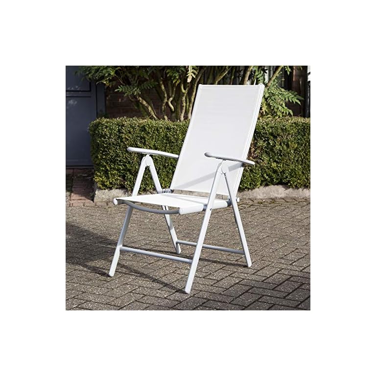 Aluminium Folding Garden Dining Chairs Strong