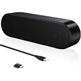 ZETIY PC Mini Speakers, USB Portable Sound Bar Speakers with 3D Surround Stereo, Stereo Sound Speaker for Computer, Desktop P