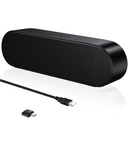 Haut-Parleurs D'Ordinateur, Barre De Son Pour Ordinateur Sans Fil, Mini