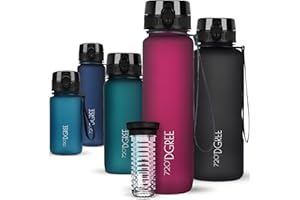 720°DGREE Gourde d'Eau 1l “uberBottle“ +Fruit-Infuseur softTouch - Sans BPA, Anti-fuite - Bouteille, water bottle idéale pour Enfants, Sport, Randonnée, Gym, Camping, Université, Voyage, Travail, Yoga
