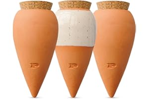 Pepin | 3 x Mini Ollas Terrakotta zum Pflanzen | Automatische und umweltfreundliche Bewässerung Für Zimmerpflanzen | Natürliches Bewässerungssystem | Mini OYAS Terracotta – 12 cl