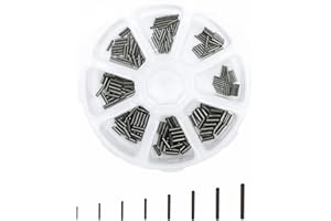 YOTO 240pcs Acciaio Inossidabile Tubo di Rame Doppio$Singolo Ovale Tubo di Filo di Pesca Durevole 1.2-2.6mm