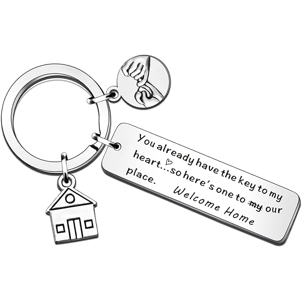2-Pack Our First Home Keychain Set - 2025 New Home Gift For Housewarming, Moving In & New Homeowners