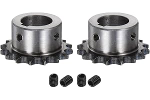Kvartsman 2 stycken ISO/DIN 06B-1 rullkedjehjul B-typ 22 mm hål A3-stål