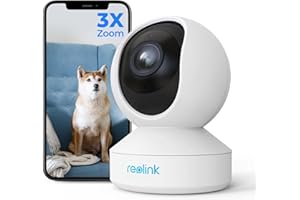 Reolink 5MP Camara Vigilancia WiFi Interior con PTZ, Seguimiento Automático, Detección de Personas/Mascotas/Llanto, 2,4/5GHz WiFi, Camara Vigilancia Bebe, Audio Bidireccional, Modo Privacidad, E1 Zoom