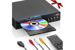GAONAWAY Lettore DVD per la casa con HDMI, lettori DVD di tutte le regioni per TV, RCA, USB, telecomando, supporto 1080P, NSTC/PAL, formati CD, memoria breakpoint