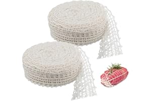 YZROHYI 2 Pezzi Rete per Arrosti di Carne 2 M,Rete Elastica per Salumi,Rete Alimentare per Arrosti,Rete da Cucina per Conservare,Rete per Insaccati Stagionatura,Forno Rete Protettiva per Salumi