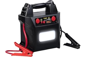 ‎REVOLT revolt Auto Starthilfe: 5in1-Starthilfe für 12/24V & Powerbank, 230 V, 2x12V, USB, 40Ah, 2000A (Kfz Powerbank, Kfz Starthilfe, Apple iPhone Ladekabel)