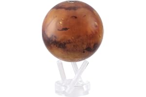 MOVA Globe Marte de la serie del espacio exterior 4,5" con base, globo giratorio con energía solar, regalo único y decoración del hogar o escritorio para hombres, mujeres, niños