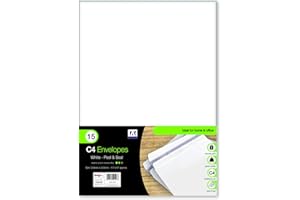 IG DESIGN Anker C4 Open End Catalog Envelopes with Peel and Seal Closure - 324mm x 229mm - White - 15/Pack