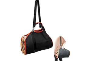 Aresvrgo Borsa Porta Legna da Ardere,Borsa Porta Legna con Manico e Tracolla Regolabile,Portatile per Gerla Porta Legna Perfetta per Barbecue,Campeggio,Viaggi e Trasporto di Legna