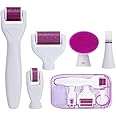 MOVOV 6 in 1 Derma Roller Kit 540 Titanium AlloyMicro needles Roller 0.25mm / 0.5mm / 1.0mm for Hair Regrowth Face and Body Skin Care Acne Pores Anti Aging Wrinkle Removal