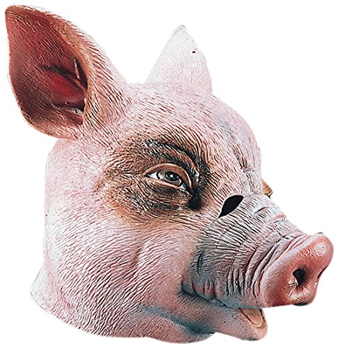 Carnival Toys 1089 - Maske Schwein, Latex, rosa