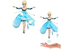 YEAHBOOM Fata volante, Sky Dancers Flying Princess,Bambola volante,Fata volante Ella,Elfo volante,Flyers Starlight Idol,Magica fata volante,Giocattolo volante di cristallo Flyers Rainbow Glitter..