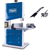Scheppach Şerit testere HBS25-350W &ndash; 230 V, kesme y&uuml;ksekliği 80 mm | D&ouml;ner masa, al&uuml;minyum d&ouml;k&uuml;m 0&deg;-45&deg; | kesme hızı 880 m/da