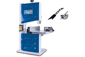 Scheppach HBS25 Bandsaw | 350W | 80mm Cut Height | Tilting Table | Double Clamped Fence | Inc. Mitre Gauge & Push Stick