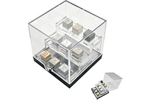 HOMOSTARRY Elementwürfel-Set, 9-teilig, mit 3-stöckigem Acryl-Display-Ständer, 10 mm, periodisches Element, Würfel-Sammlung, Geschenk für Studenten, Lehrer, Wissenschaft, Chemie, Liebhaber