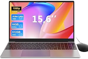 MAXLEGEN Portátil 15,6 Pulgadas, 16GB RAM+512GB SSD, CPU N95(Mejor que N5095) hasta 3,4GHz, Win11, Teclado Iluminado con Teclado Numérico, 5GWiFi, Carga tipo C, Ordenador Portátil para Trabajo, Estudio y Hogar