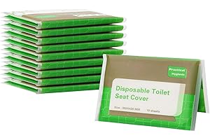 OBSGUMU Pack of 100 Disposable Toilet Seat Covers, Travel Pack, Flushable Toilet Seat Covers, Ideal for Travel, Public Toilets, Potty Training, Hotel Hospital
