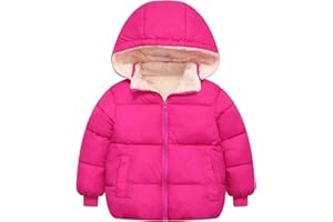 Happy Cherry Płaszcz dziecięcy Kurtka zimowa Wyściełana kurtka wiatroszczelna Płaszcz z kapturem Kurtka puchowa