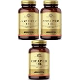 Solgar Cod Liver Oil Vitamin A&D Supplement, 100 Softgel, 3'l&uuml; Set