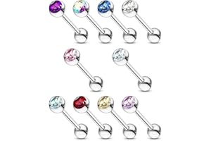 Lot 10 Piercings Langue UTOPIA Acier Chirurgical Inoxydable Anti Allergique Barbell LOVEPIERCING