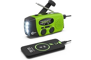 Solradio, eskyvevradio AM/FM vattentät bärbara radion SOS-larm nödradio med powerbank LED-ficklampa 260 g ultrabärbar nödradi
