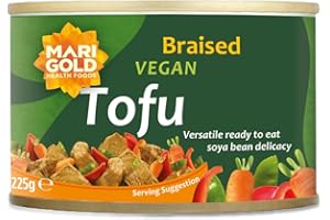 MARIGOLD HEALTH FOODS Marigold Braised Vegan Tofu - Vegan, Gluten Free & High in Protein - 225g
