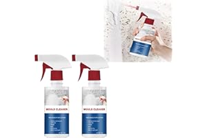 ASHOPFUN Mildew Cleaner Foam, Foam Mildew Spray,Household Mild-ew Removal Foam Spray, Fast-Acting Mold Stain Remover Spray for Kitchen and Bathroom (2pcs)