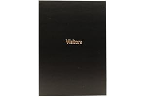 Exacompta - Ref T253Z - Guildhall - Company Visitors Book, 298 x 210mm, Traditionally Sewn, GDPR-approved, Pre-Printed Headings for Date, Time In & Time Out