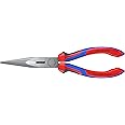 Knipex 2612200 8-Inch Long Nose Pliers with Cutter - Comfort Grip