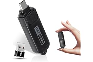 POLICE TECH P Voice Activated Audio Recorder 20 Day Standby Battery Mini & Super Long 288 Hrs Storage Capacity & up to 26 hrs Cont. | Date & Time Stamp | Easy to Use | Crystal Clear Recording | USB-C