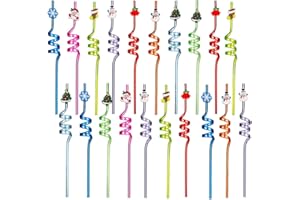 IFHDO Cannucce di Plastica Riutilizzabili, 20 Pcs Natale Cannucce per Bambini, Colorate Cannucce, Cannucce Ricurve, Per LatteSucchi di Frutta Cocktail Decorazioni, per Feste di Compleanno per Bambini