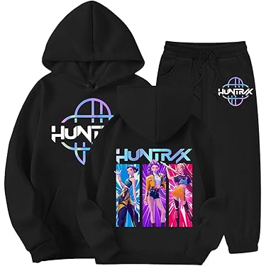 Survêtement KPop Huntrix Pour Enfants - Veste Bomber + Pantalon Jogging, Style Streetwear Y2K