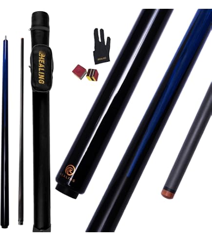 OKHEALING Queue De Billard Carbone T700 - 147cm, 12.9mm, Poids 538-567g, Uni-Loc