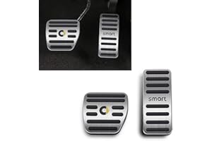 SHIFENG Accessoires pour pédale de frein et accélérateur de voiture Smart 453 fortwo forfour (argent, logo intelligent)