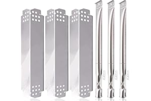 HIORUCET Grill Replacement Parts for Nexgrill 720-0925S, 720-0894F, Nexgrill 2 Burner 720-0864M, 720-0864, 720-0864R and BBQ PRO, Backyard Grill, Expert, Kenmore Grill Parts. Grill Heat Plates, Burner Tubes.