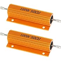 PATIKIL 100W 1 Ohm Weerstand met aluminium behuizing, 4-pack