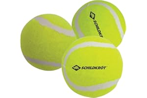 Schildkröt® Recreational Tennis Balls, Pack of 3, Pressureless in Mesh Bag, Yellow Felt, for First Tennis Game on The Street, in The Yard, 970048