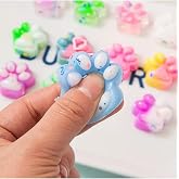 LRS STORE 5 Pieces Mini Cat Paw-Sticky Sukushi - Squishy Paw- Magnificent Feeling Paw -3 cm Stress Toy
