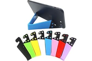 VOVIGGOL Tragbarer Handyständer für Schreibtisch 8st, Faltbarer Taschen Reisehandyhalter, Upgrade Universal V Smartphone Ständerhalterung Kompatibel mit iPhone iPad Tablet Kindle Android