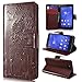 Produktbild SMART LEGEND Lederhülle für Sony Xperia Z3 Compact Ledertasche Hülle Braun Pusteblume Liebhaber Muster Schutzhülle Premium PU Leder mit Handschlaufe Flip Case Protective Cover Innere Weiche Silikon Bookcase Handy Tasche Schale mit Kartenfächer Magnetverschluß Standfunktion Etui