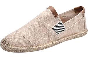 FRAUIT Espadrillas Classiche in Tela Mocassini Uomo Eleganti Estivi Pantofole Ragazzo Chiuse Estive Scarpe Uomini Estive Senza Lacci Loafers Men Scarpe Antinfortunistica Estive Leggere Traspirante