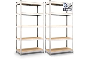 Lot de 2 étagères Panorama24 - Étagère pour une cave, un atelier, pour charges lourdes - 875 kg