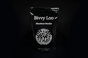 CarpLife Products Ltd Bivvy Loo Camping Toilet Absorbent Powder 1kg - Each bag lasts 100 uses ! - For use in portable toilets - 10 grams of powder converts up to 1 litre of liquid to a manageable gel