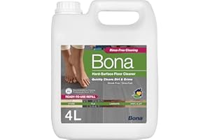 Bona Hard-Surface Floor Cleaner Liquid - for Stone, Tile, Laminate, LVT, Marble - 4 Litre Refill