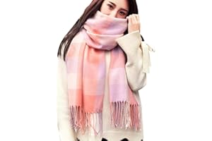 Yuson Girl Women's Fashion Long Shawl Big Grid Winter Warm Lattice Large Scarf
